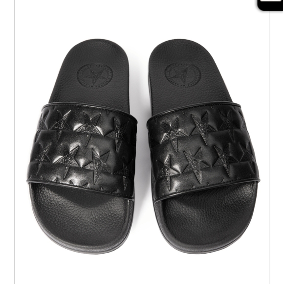 BlackCraft Cult Shoes - Embossed Baphomet Slides